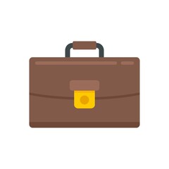 Briefcase icon flat isolated vector