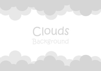 cloud background on white background