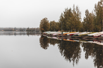 Beach and boats on the river