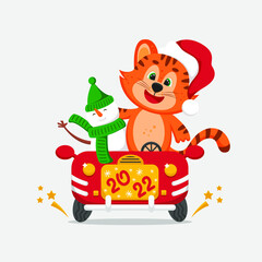 vector illustration symbol of the year tiger