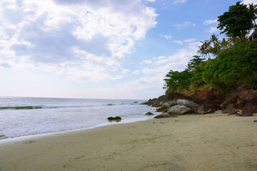 View of Varkala cliff from the beach.