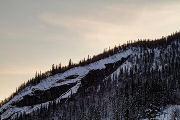 Fototapeta na wymiar Snowy mountainin in Hemsedal