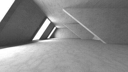 Abstract architecture background. Empty rough concrete interior
