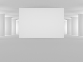 Abstract White Architecture Design Concept