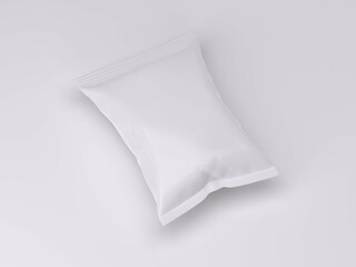 Fototapeta premium 3d render plastic packaging mockup template photo with white background top view