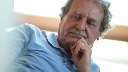 Portrait senior older man person in 70s