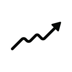 Growth Trend Chart icon vector set. Profit graph illustration sign collection. up arrow symbol or logo.