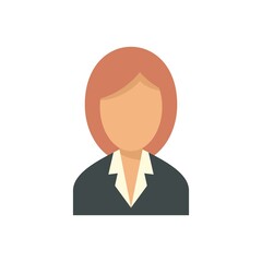 Foreign language woman teacher icon flat isolated vector