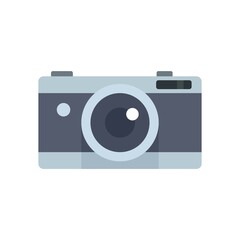 Investigator camera icon flat isolated vector