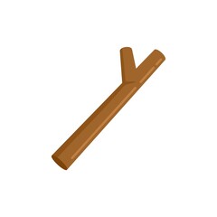 Dog wood stick icon flat isolated vector