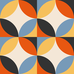 Trendy minimalist seamless pattern with abstract creative geometric composition