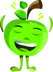 green apple cartoon