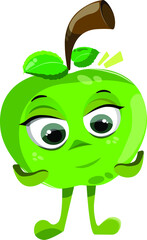 green apple cartoon