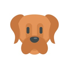 Dog puppy icon flat isolated vector