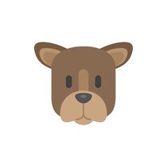 Cute dog icon flat isolated vector