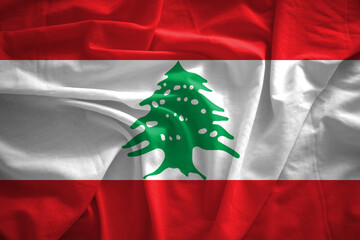 Lebanon flag with 3d effect