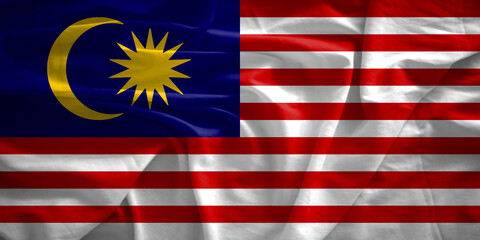 Malaysia flag with 3d effect