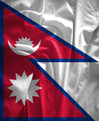 Nepal flag with 3d effect