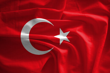 Turkey flag with 3d effect