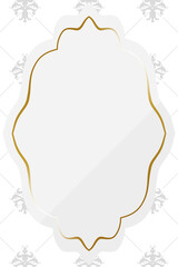 クラシカルなホワイト背景　縦位置　ホワイト＆ゴールド