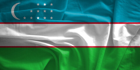 Obraz premium uzbekistan flag with 3d effect