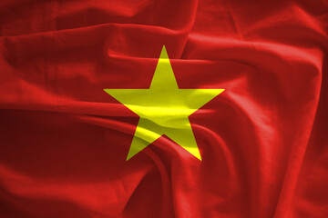 Vietnam flag with 3d effect