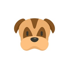 Labrador dog icon flat isolated vector