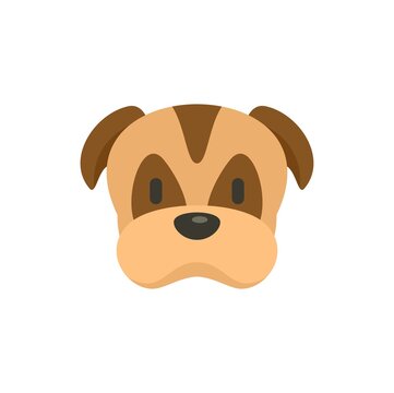 Labrador dog icon flat isolated vector
