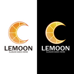 Modern orange ship logo template illustration design, fresh drink symbol -vector