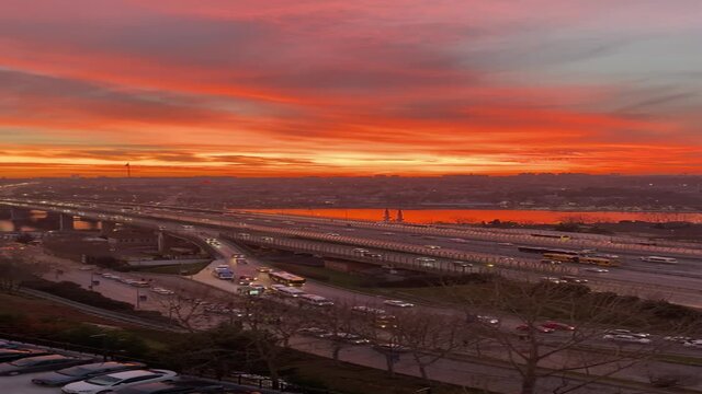 sunset in the city Halic