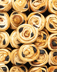 A set of dried fruits for proper healthy nutrition close-up top view