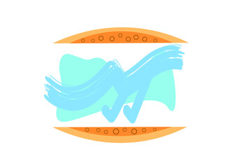 summer themed wave with water and human feet