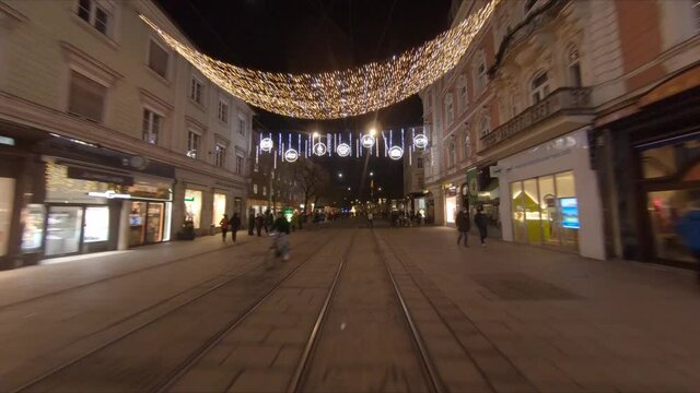 Graz Styria, Austria at Christmas by fpv drone