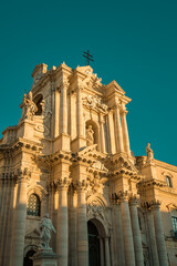 Cathedral at Piazza Duomo in Siracusa, Sicily 