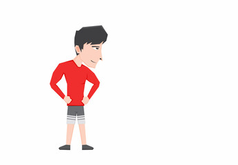 An illustration of a man with muscular body