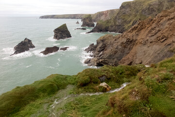 Fototapeta premium Bedruthan Steps Cornwall England UK