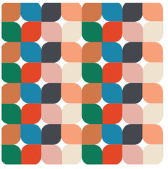 Colorful geometric seamless pattern, minimal colorful background. Vector illustration