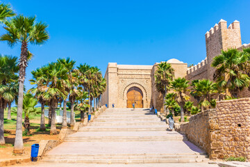 Fototapeta na wymiar Entrance of the fortress of Rabat, Morocco