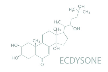 Fototapeta premium Ecdysone molecular skeletal chemical formula.