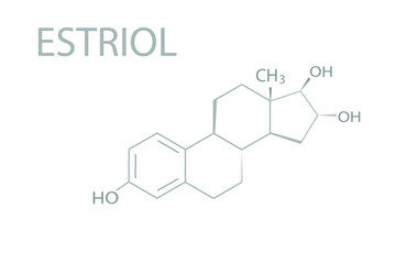 Estriol molecular skeletal chemical formula.