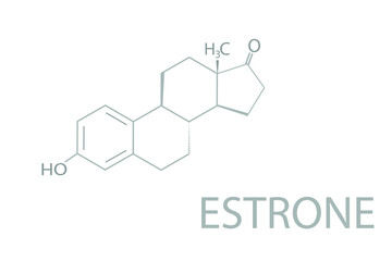 Estrone molecular skeletal chemical formula.