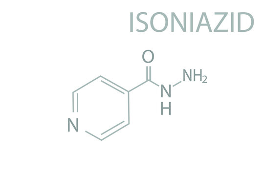 Isoniazid molecular skeletal chemical formula.