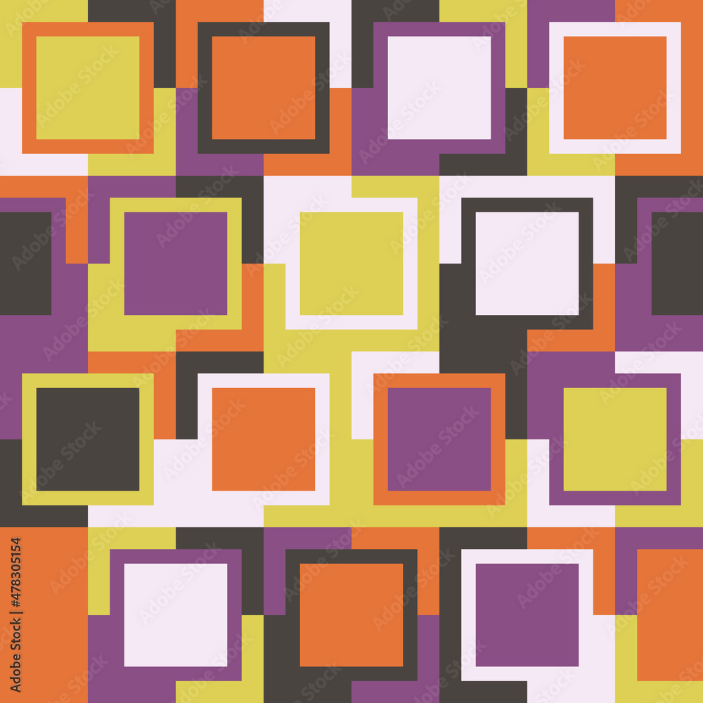 Poster multicolored mosaic tiles, can be seamless. vector.