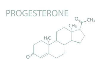 Progesterone molecular skeletal chemical formula.