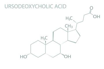 Ursodeoxycholic acid molecular skeletal chemical formula.