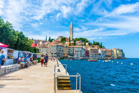 Beautiful view of Rovinj old town, Croatia