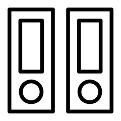 files and folders line icon