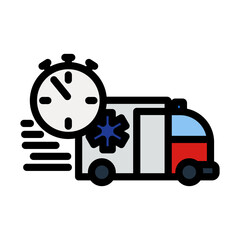 Fast Ambulance Car Icon