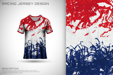 Front racing shirt design. Sports design for racing, cycling, jersey game vector.	
