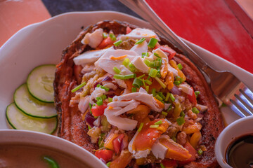 Bangus sisig, delicious food in Asia, Philippines